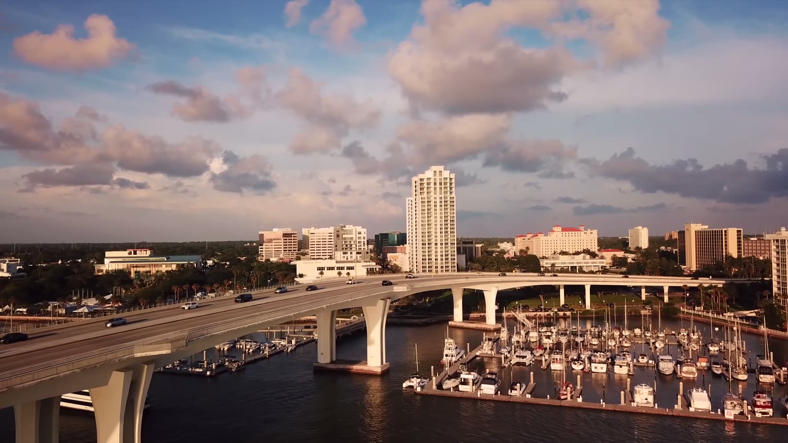 The Naples waterfront at dusk
